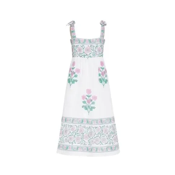 JULIET DUNN White Orchid Poppy Tie Shoulder Dress Size 2 NWT - Picture 5 of 5